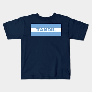 Tandil City in Argentine Flag Colors Kids T-Shirt